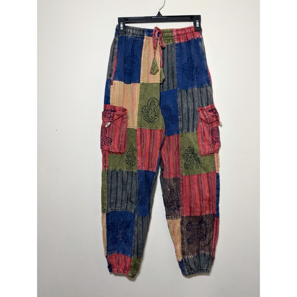 Little Bazaar Other - The Little Bazaar Nepal 100% Cotton Patchwork Cargo Pants Boho Size S/m